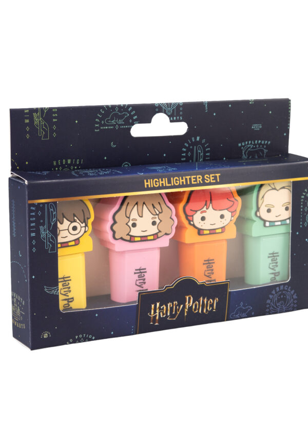 SET DE 4 SUBRAYADORES CON TOPPER HARRY POTTER