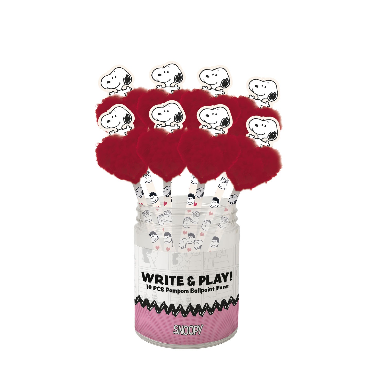 SET 1 BOLIGRAFO CON POMPON SNOOPY LOVE SEASON